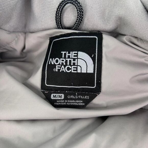 The North Face Puffer Jacket Girls Siz M 8-10 Brown Down Full Zip Winter Jacket - Picture 11 of 11